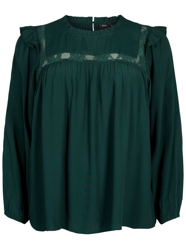 Zizzi Zizzi Блуза 'BELLA'  тъмнозелено