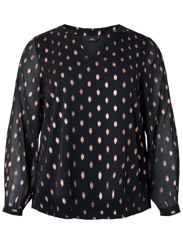 Zizzi Zizzi Блуза 'CABIX'  бежово / черно