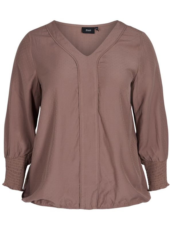Zizzi Zizzi Блуза 'Masya'  ръждиво кафяво