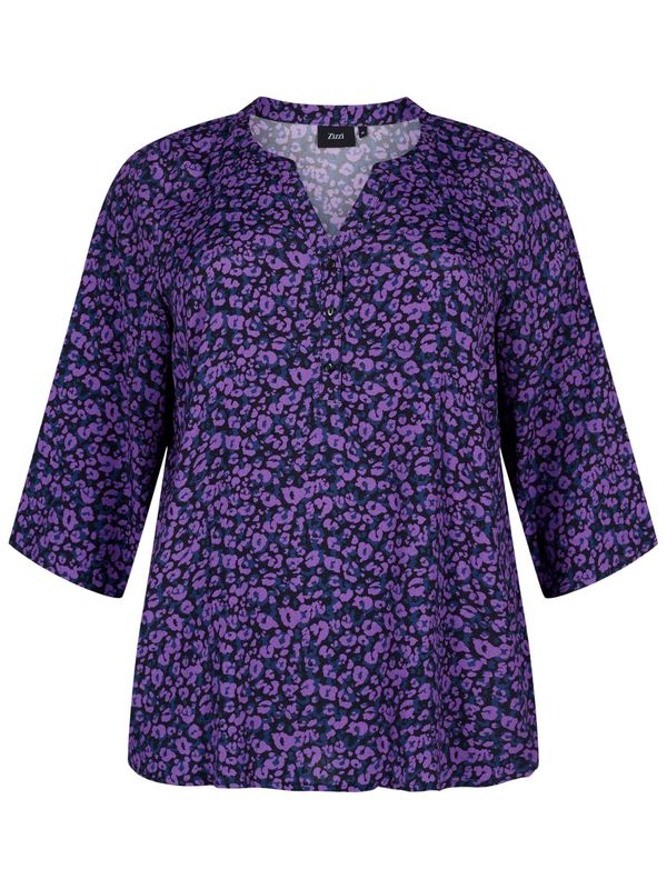 Zizzi Zizzi Блуза  нейви синьо / лилав / черно