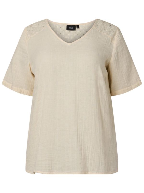 Zizzi Zizzi Блуза 'Vvivu'  кремаво