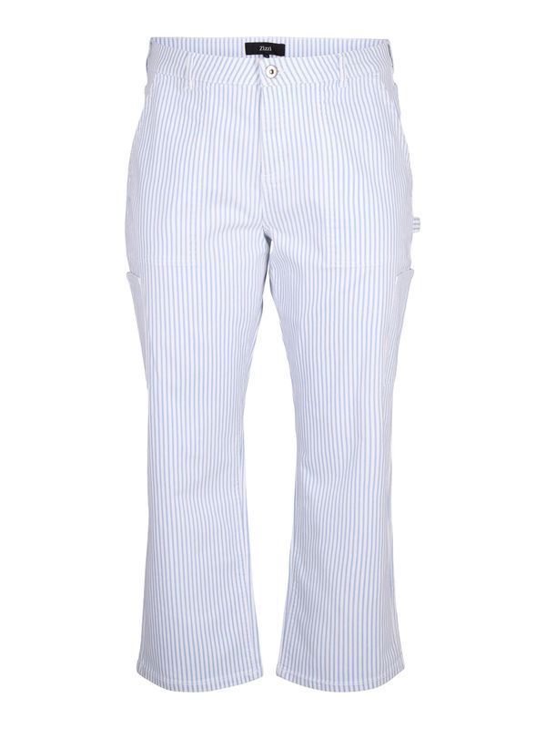 Zizzi Zizzi Карго панталон 'JASHLEY'  синьо / бяло