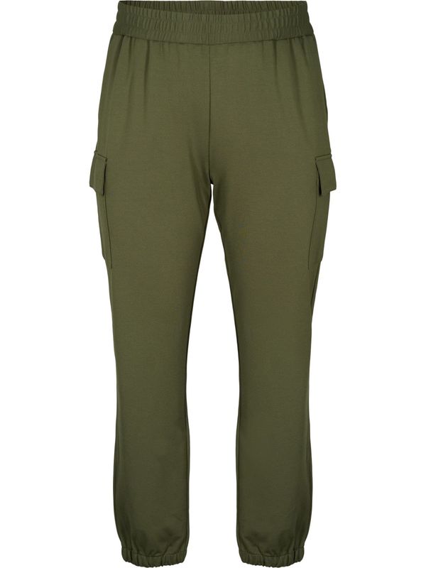 Zizzi Zizzi Карго панталон 'Jmaddie'  тъмнозелено