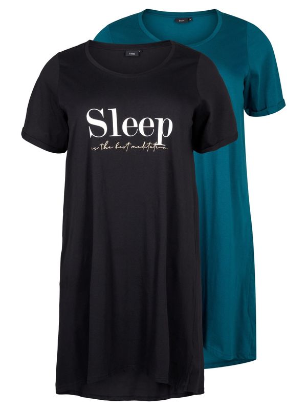 Zizzi Zizzi Нощница 'Mally'  петрол / черно / бяло