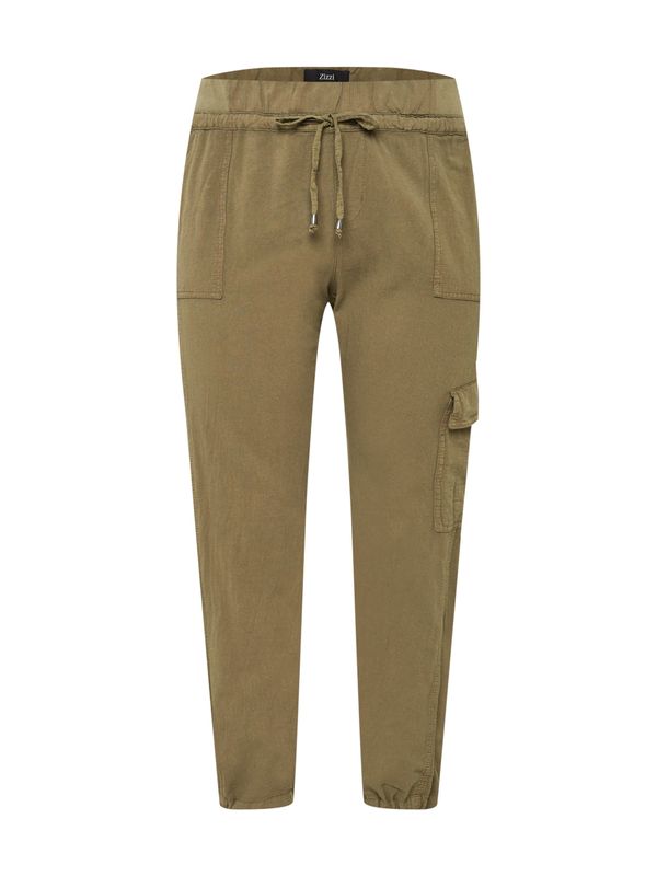 Zizzi Zizzi Панталон 'JEASY'  тъмнозелено