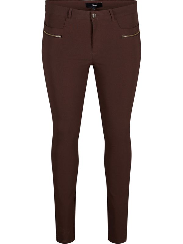 Zizzi Zizzi Панталон 'JEVA'  тъмнокафяво