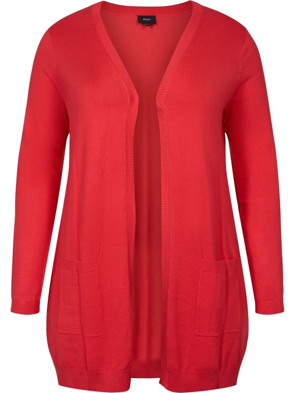 Zizzi Zizzi Плетена жилетка 'MCARRIE'  червено