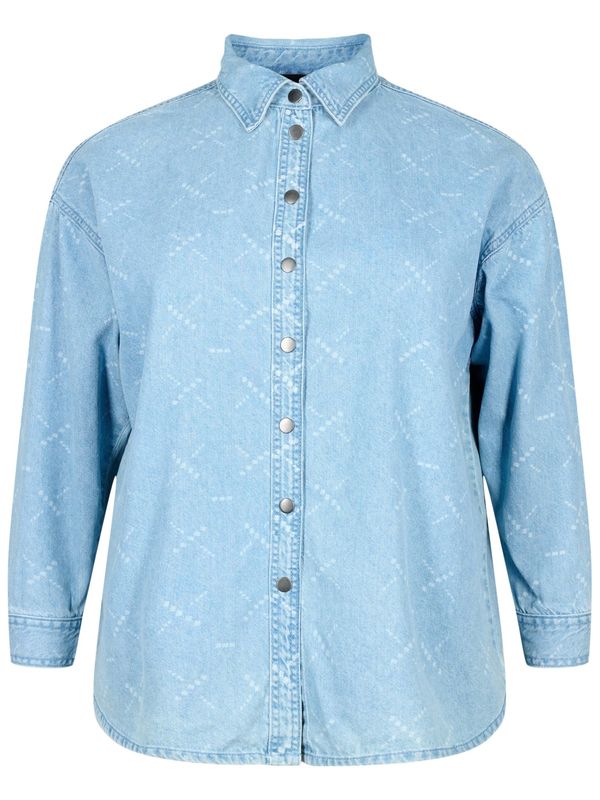 Zizzi Zizzi Преходно яке 'JEVELYN'  светлосиньо / бяло