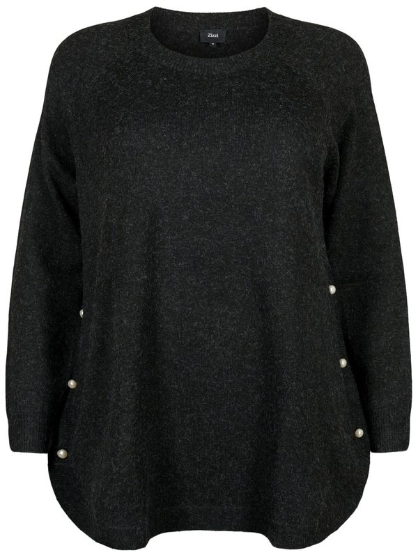 Zizzi Zizzi Пуловер 'CASUNNY'  тъмносиво