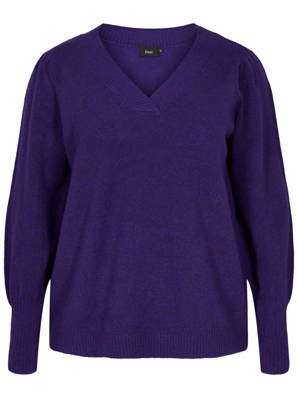 Zizzi Zizzi Пуловер 'GREENY'  слива / виолетов