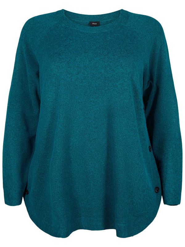 Zizzi Zizzi Пуловер 'Sunny'  синьо меланж