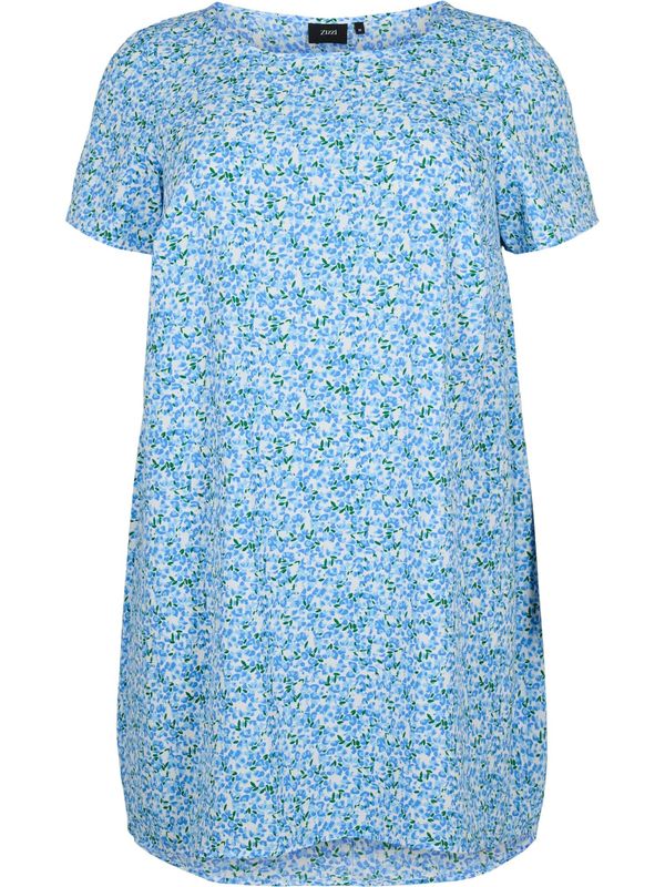 Zizzi Zizzi Рокля 'Anni'  синьо / светлосиньо / зелено / бяло