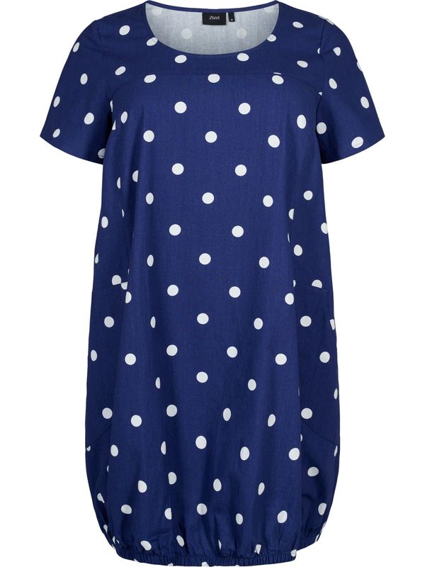 Zizzi Zizzi Рокля 'JEASY'  синьо / бяло