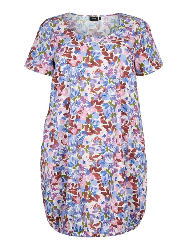 Zizzi Zizzi Рокля 'JEASY'  синьо / зелено / бледорозово / мръсно бяло