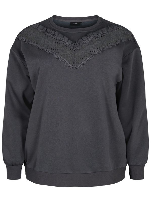 Zizzi Zizzi Суичър 'CASARA'  тъмносиво