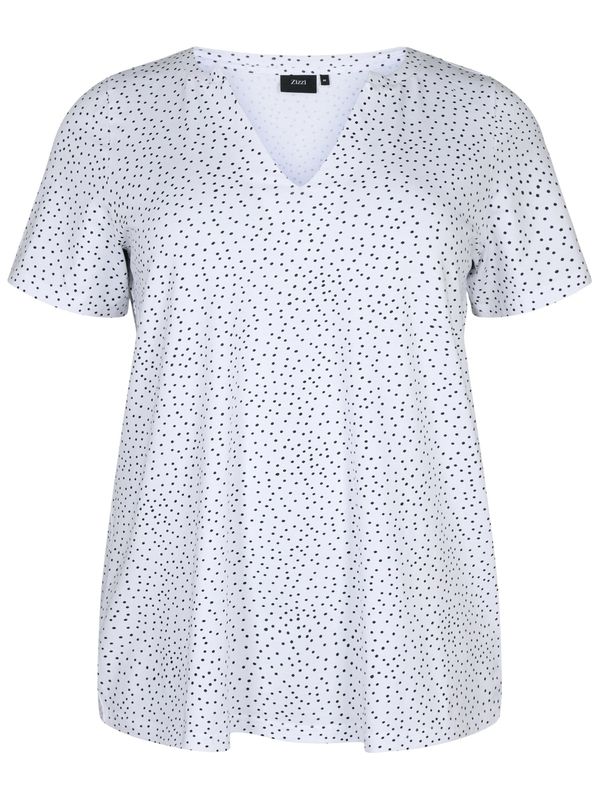 Zizzi Zizzi Тениска 'EDORIT'  черно / бяло