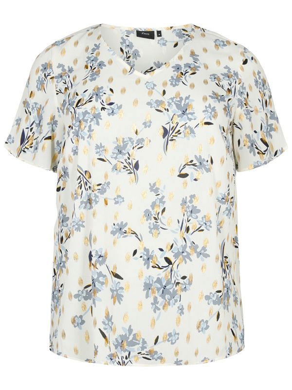 Zizzi Zizzi Тениска 'XALMA'  пъстро / бяло