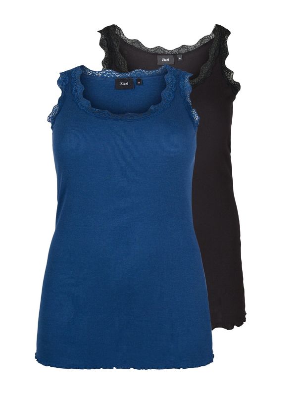 Zizzi Zizzi Топ 'Liv'  петрол / черно