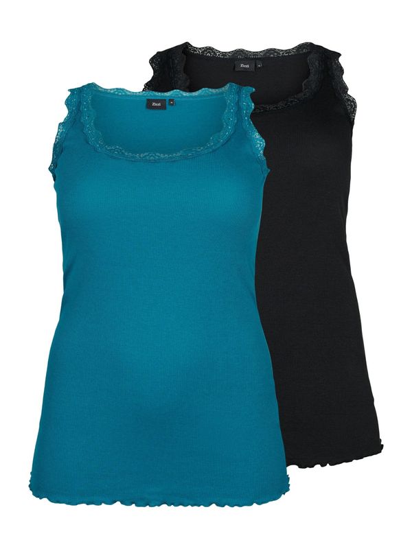 Zizzi Zizzi Топ 'MLIV'  синьо / черно