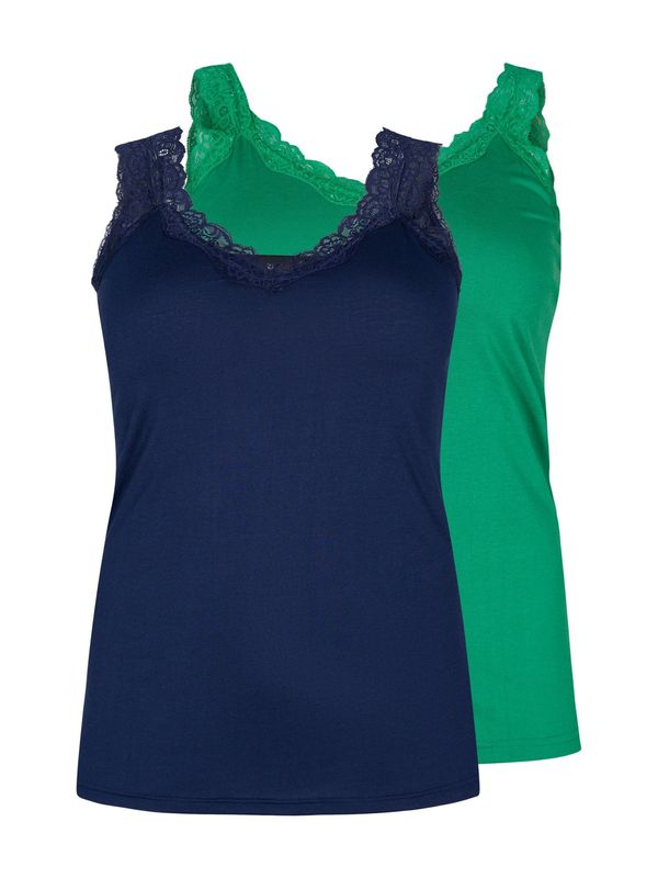 Zizzi Zizzi Топ  морскосиньо / тревнозелено