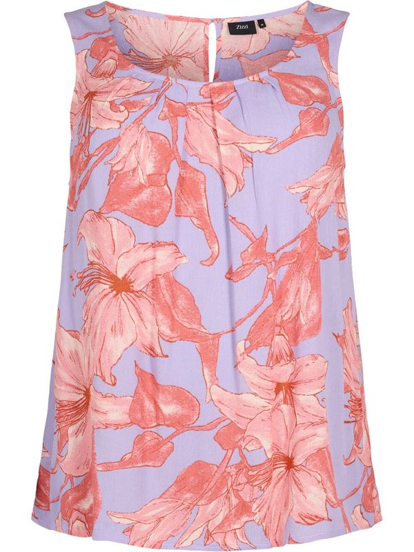 Zizzi Zizzi Топ 'VWISMA'  лавандула / пъстро