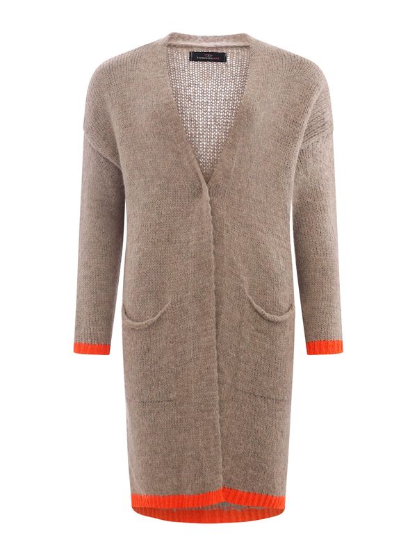 Zwillingsherz Zwillingsherz Плетена жилетка 'Neon & Love'  светлобежово / тъмнооранжево