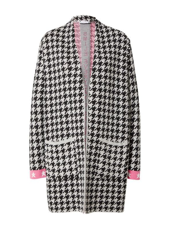 Zwillingsherz Zwillingsherz Плетена жилетка  сив меланж / розово / черно / бяло