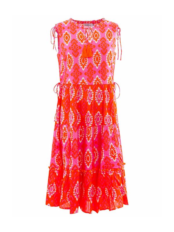 Zwillingsherz Zwillingsherz Рокля 'Gertrude'  розово / светлочервено / бяло