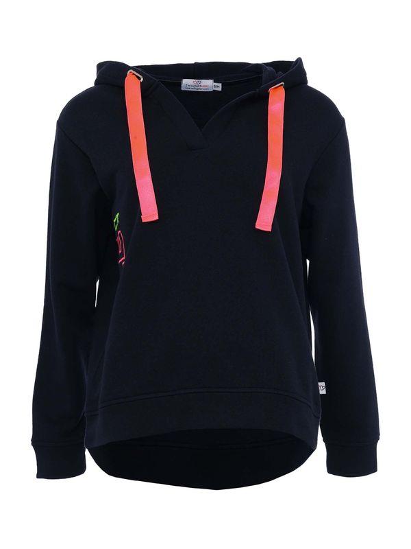 Zwillingsherz Zwillingsherz Суичър 'Smile'  тъмносиньо / неоново зелено / розово