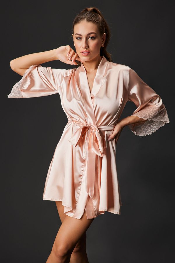 Anais Еротичен сатенен халат Alise къс