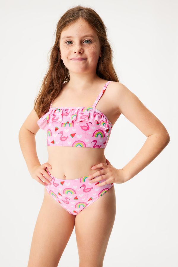 Astratex Бански за момичета от две части Rainbow