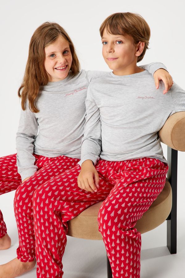 Astratex Детска памучна пижама Christmas Trees