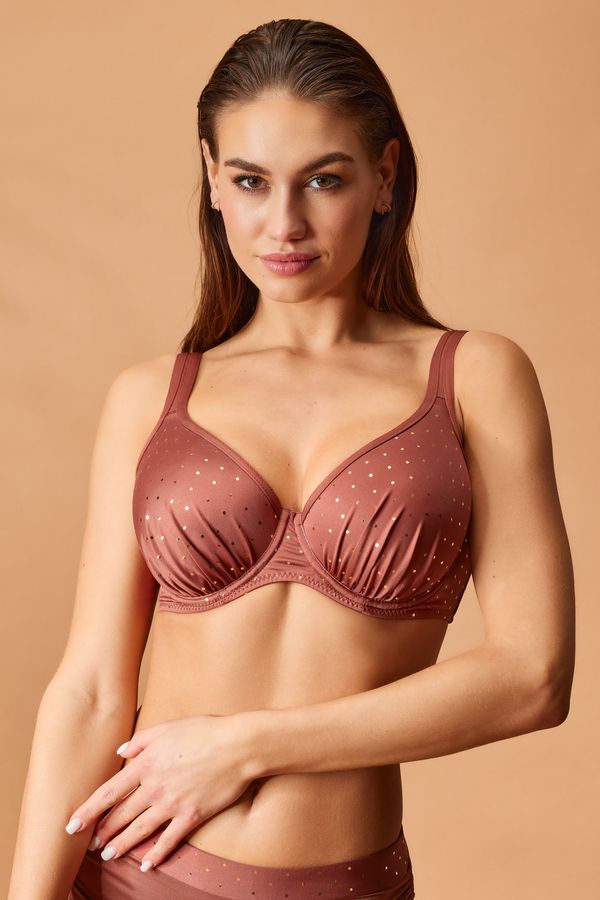 Astratex Горнище на бански костюм Maia Glitter Brown