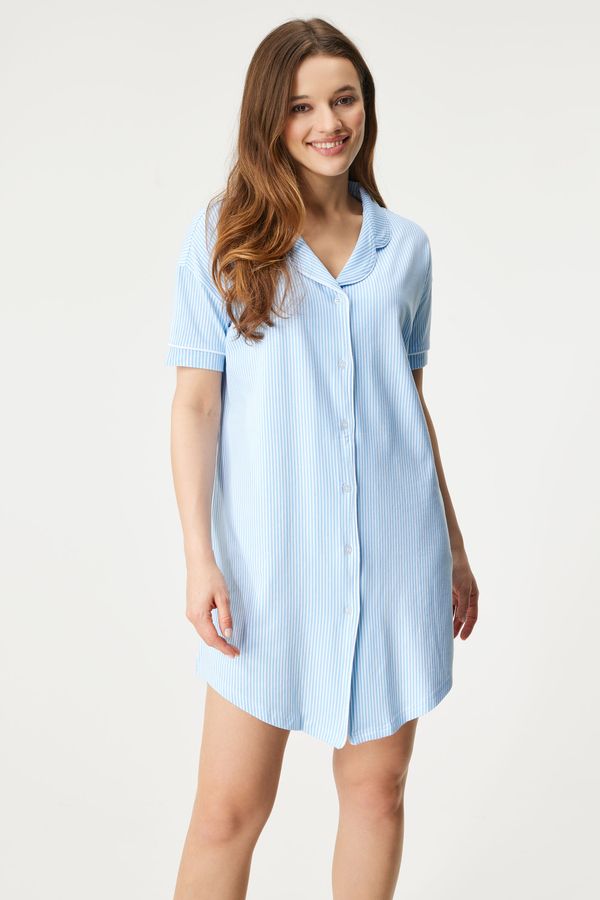 Astratex Памучна нощница Blue Dream къса