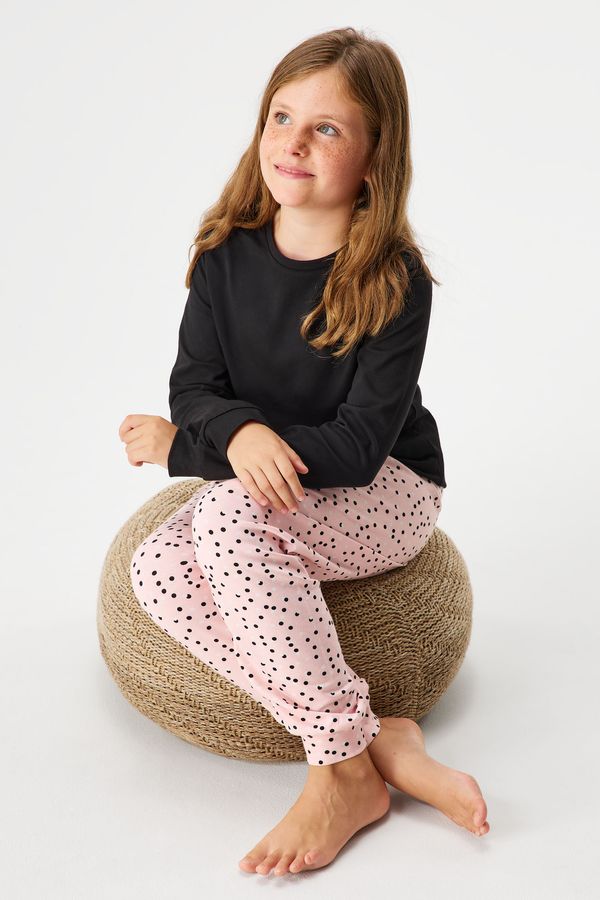 Astratex Памучна пижама за момичета Pink Soft дълга