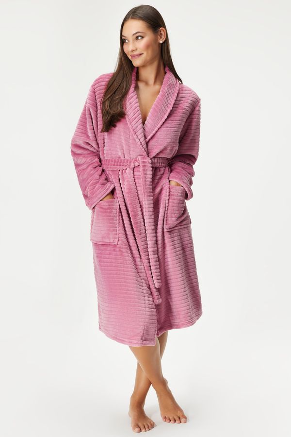 Astratex Топлещ халат Stripe дълъг