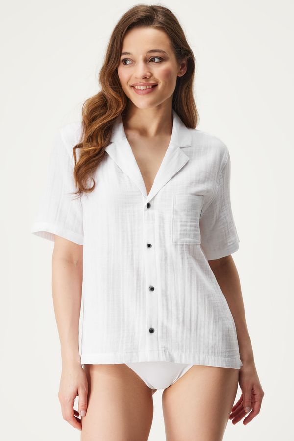 Calvin Klein Памучно горнище на пижама Calvin Klein