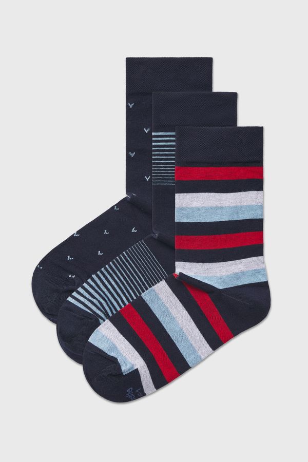 Cornette 3PACK чорапи Stripe по-дълги