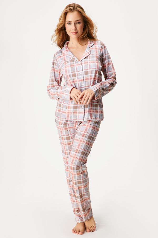 Cornette Памучна пижама Sharon дълга