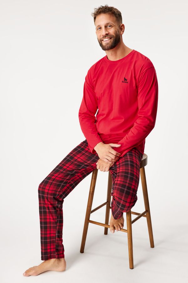 Cornette Памучна пижама Wild Wood дълга