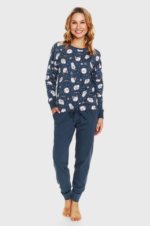 Doctor Nap Памучна пижама Cat дълга