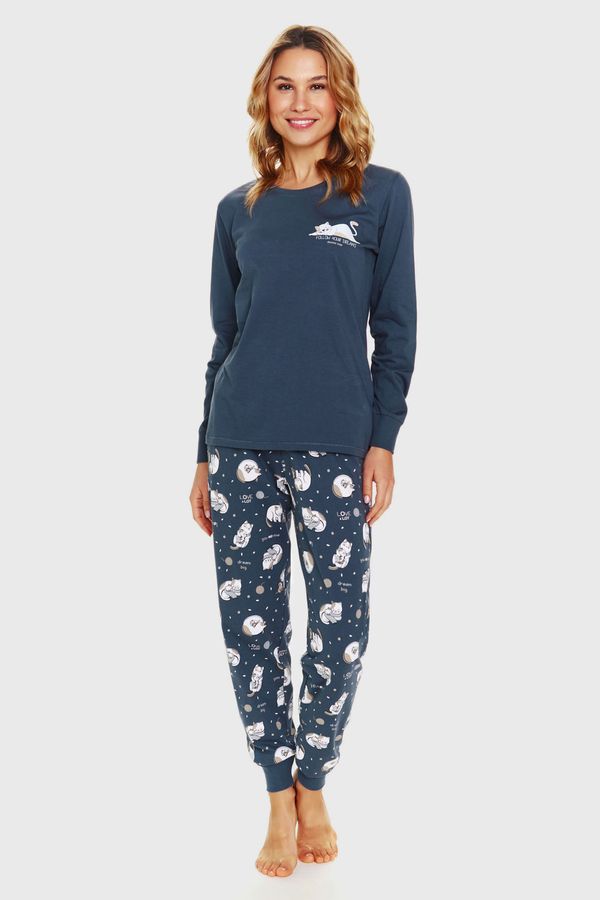 Doctor Nap Памучна пижама Kitt дълга