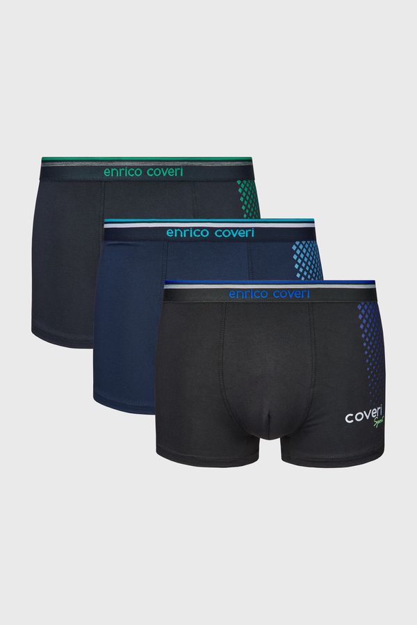 Enrico Coveri 3PACK памучни боксерки Marcelo