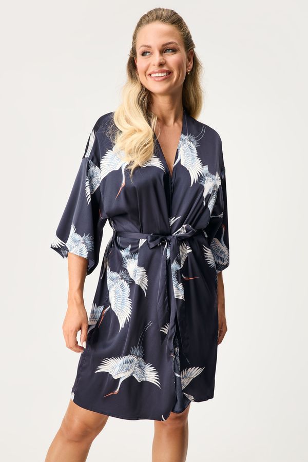 Esotiq Сатенен халат Jael къс