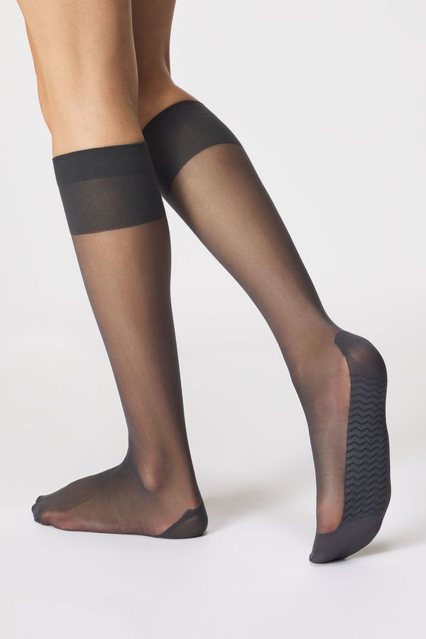 Gabriella Три четвърти силонови чорапи Massage 20 DEN