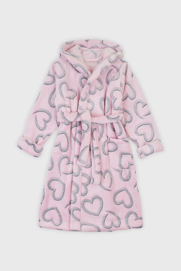 GARNA MAMA Топлещ халат за момичета Hearts