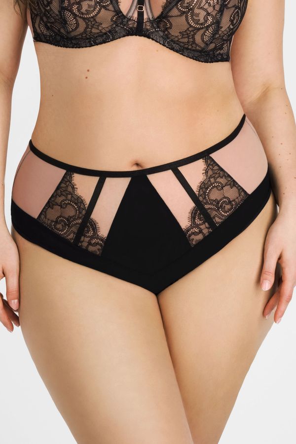 Gorsenia Класически бикини  Black to Black с висока талия