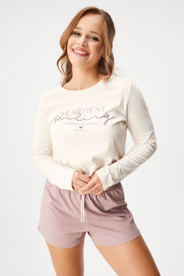 Henderson Памучна пижама Freya II къса