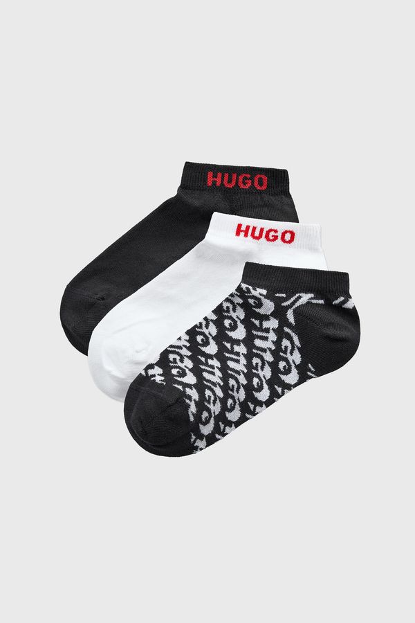 HUGO BOSS 3PACK къси чорапи HUGO Logo Allover