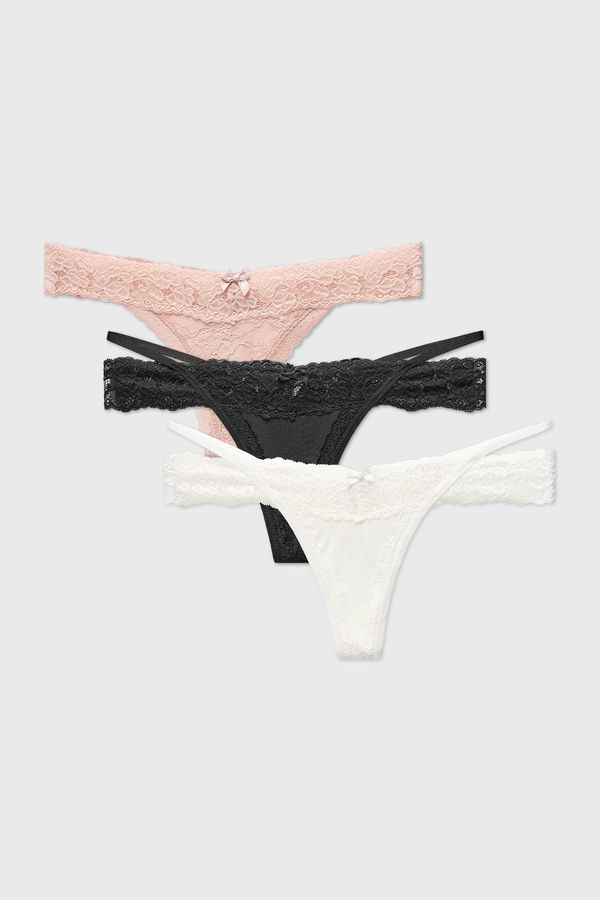 Hunkemöller 3PACK прашки Elliena дантелени